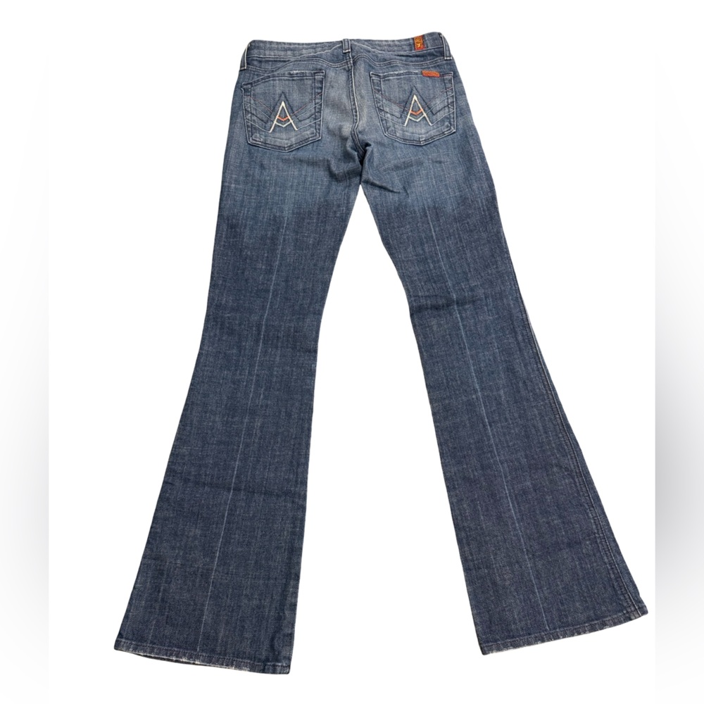 7 For All Mankind Women's Bootcut Jeans - Medium Blue Wash - Picture 3 of 7